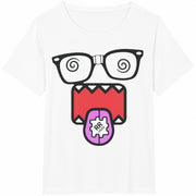 Dizzy Domo Ku Cartoon Cotton T-Shirt in White