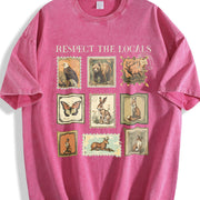 Respect the Local Wildlife vintage washed oversized T-shirt in Red