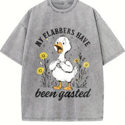 My Little Duck Batik Brand Vintage Washed T-Shirt in Gray