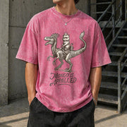 Princess Donut and Mongo Vintage Washed T-Shirt in Red