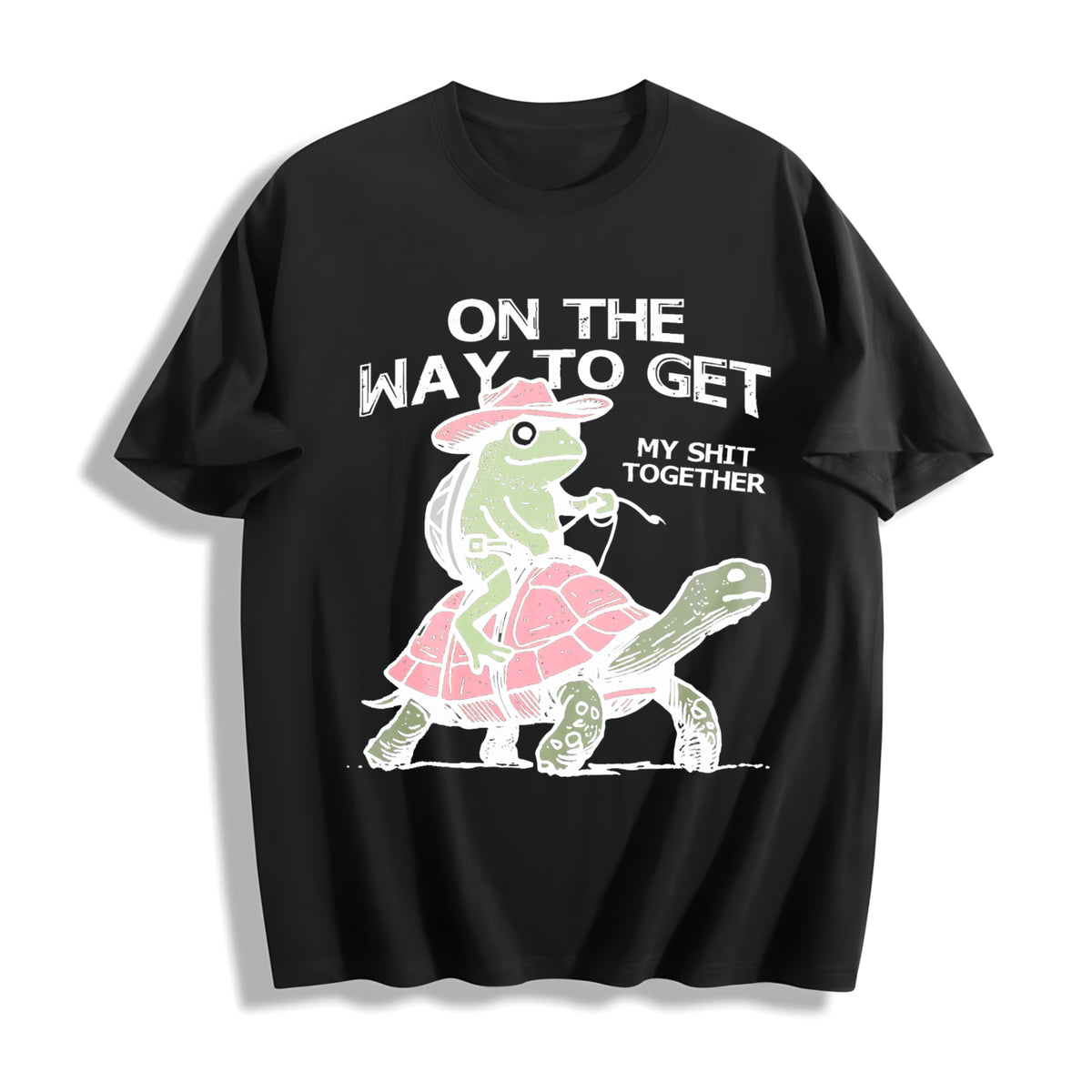 On My Way to Get My Stuff Together Cotton T-Shirt in Black