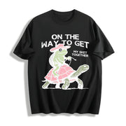 On My Way to Get My Stuff Together Cotton T-Shirt in Black