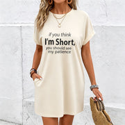If You Believe I'm Short, Wait Until You See My Patience Cotton T-Shirt in White