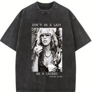 Stevie Nicks Don't Be a Be a Legend Vintage Washed T-Shirt in Black