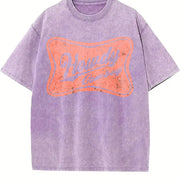 Howdy Cowboy Howdy Western Yee Haw vintage washed oversized T-shirt in Purple