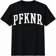 PFKNR College Letters Cotton T-Shirt in Black