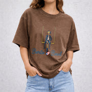 Bad Bunnie Benito Bowl vintage washed oversized T-shirt in Brown