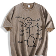 Humorous Chronic Pain Awareness for Wear vintage washed oversized T-shirt in Brown