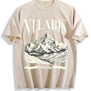 Retro Velaris Bookish Vintage Washed T-Shirt in Beige
