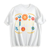 180 G 1pc Bold Short-sleeved Cotton T-Shirt in White