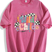 Wild Child Vintage Washed T-Shirt in Red