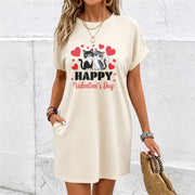 Exquisite Heart New Dress Cotton T-Shirt in White