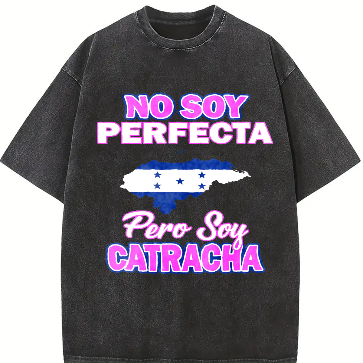 Catrachas Honduras Flag Honduras vintage washed oversized T-shirt in Black