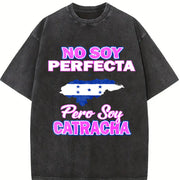 Catrachas Honduras Flag Honduras vintage washed oversized T-shirt in Black