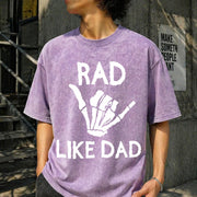 Rad Dad & Son Matching: Daddy and Me Father's Day Vintage Washed T-Shirt in Purple