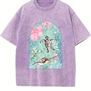 I Will Be with You Vintage Washed T-Shirt in Purple