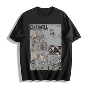 Retro Cowboy Bebop Anime Mineral Anime Manga Heavy Cotton T-Shirt in Black