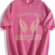 Faith Over Fear Tank Vintage Washed T-Shirt in Red