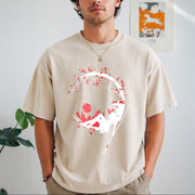 Princess Mononoke Cherry Blossom Vintage Washed T-Shirt in Beige