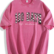 100 Days of School Teacher Vintage Washed T-Shirt in Red