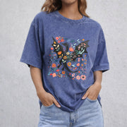 Abraxos vintage washed oversized T-shirt in Blue