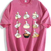 Goose Sourdough Baking Vintage Washed T-Shirt in Red