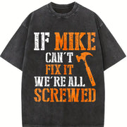If Mike Can't Fix It We're All Screwed vintage washed oversized T-shirt in Black