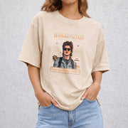 Babysitter Harrington vintage washed oversized T-shirt in Beige