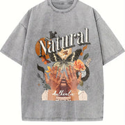 Be Natural Authentic Vintage Washed T-Shirt in Gray