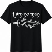 I Am No Man Bookish Cotton T-Shirt in Black