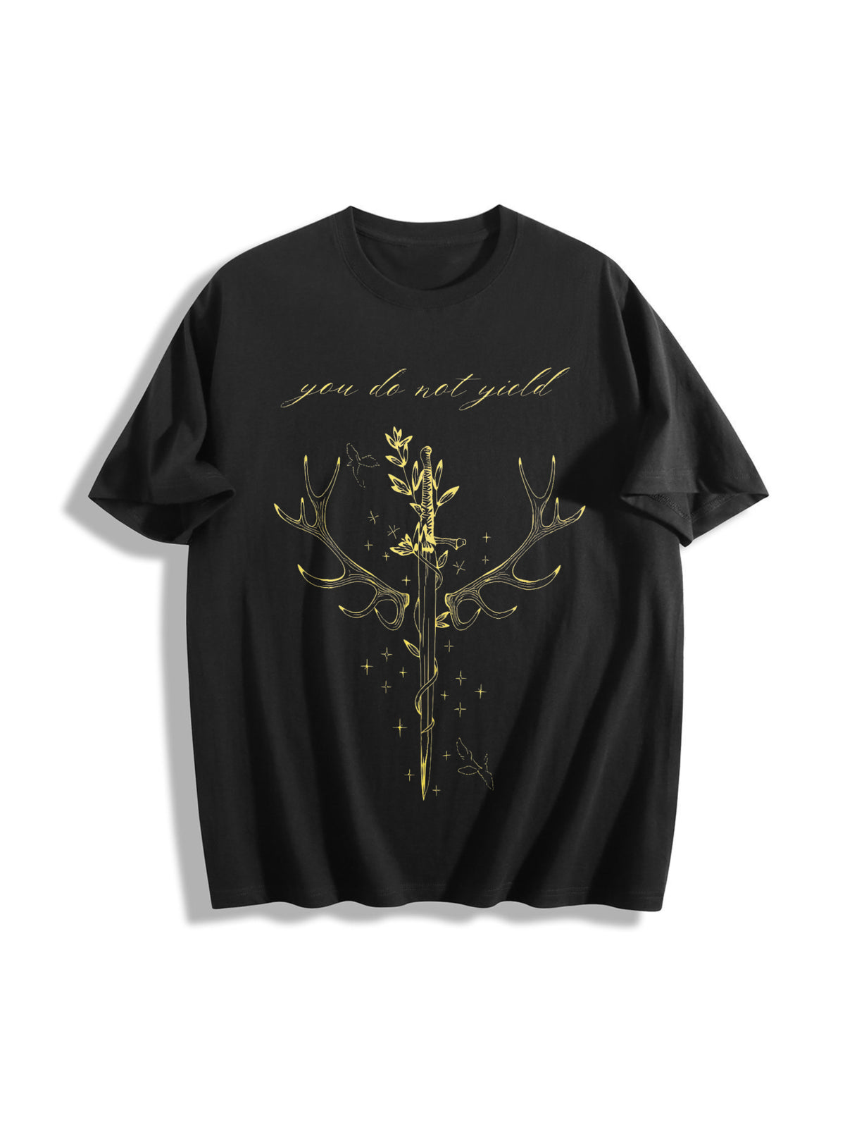 You Do Not Yield to Whatever End Cotton T-Shirt in Black
