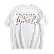 Baseball Mama Mothers Day for Baseball Mom Cotton T-Shirt in White