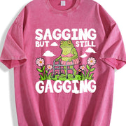 Sagging but Still Gagging Vintage Washed T-Shirt in Red
