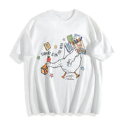 Silly Goose Special Education Teacher Cotton T-Shirt in White