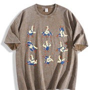 Wrestling Silly Goose Vintage Washed T-Shirt in Brown