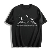 A Dragon Without Its Rider Is a Tragedy Cotton T-Shirt in Black
