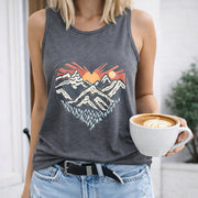 4.15 Tank Perfect for a Spring Women's Color Cotton Tank Top in Gray