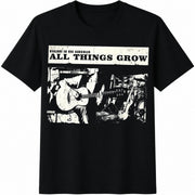 All Things Grow Band Cotton T-Shirt in Black