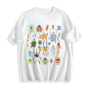 Insect- Party Batik Retro Brand Cotton T-Shirt in White