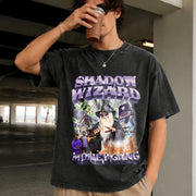 Shadow Wizard Money Gang Vintage Washed T-Shirt in Black