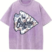 Outdoor USA Camo Vintage Washed T-Shirt in Purple