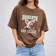 Basgiath War College vintage washed oversized T-shirt in Brown