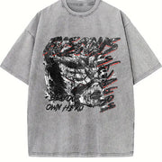 Be Your Own Hero Vintage Washed T-Shirt in Gray