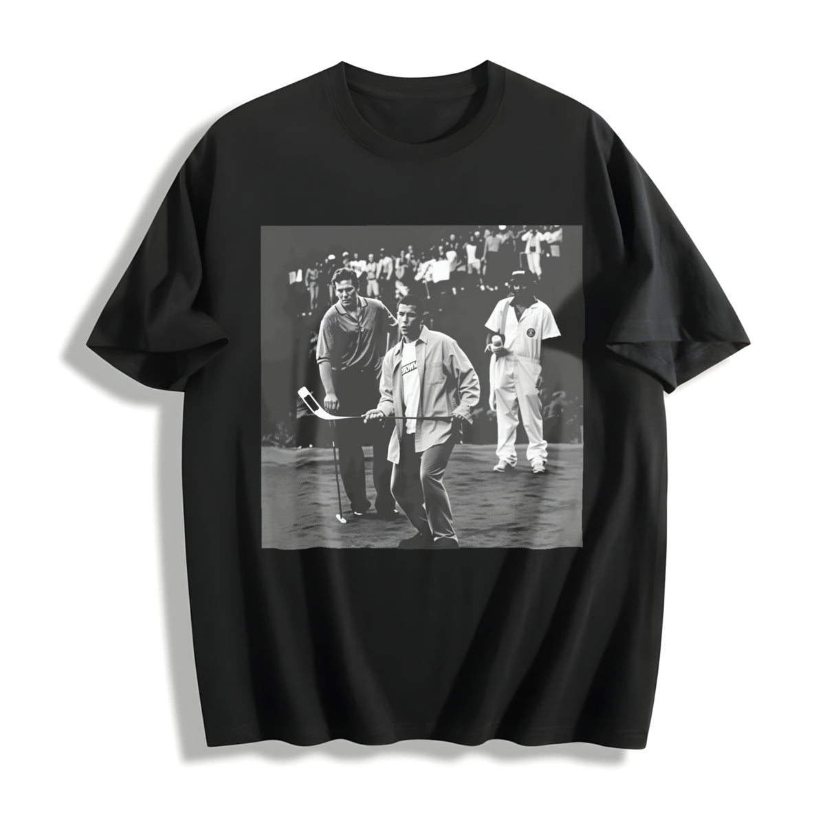 Adam Sandler Golf Scene Cotton T-Shirt in Black