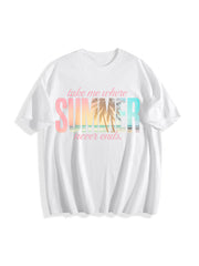 Take Me Where Never Ends Cotton T-Shirt in White