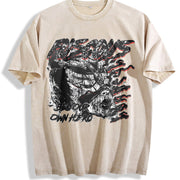 Be Your Own Hero Vintage Washed T-Shirt in Beige