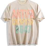 Antifa Chapter 8647 Bella Canvas V-neck Vintage Washed T-Shirt in Beige