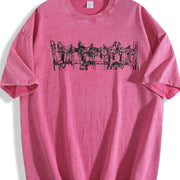 Western Saddle Cowgirl Country Horse Western Stuff Western Vintage Washed T-Shirt in Red