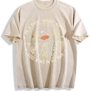 Howell the Best Choice for Spring Vintage Washed T-Shirt in Beige