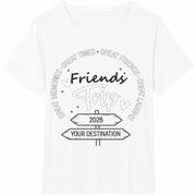 Friends Trip 2026 Personalized Friends Cotton T-Shirt in White